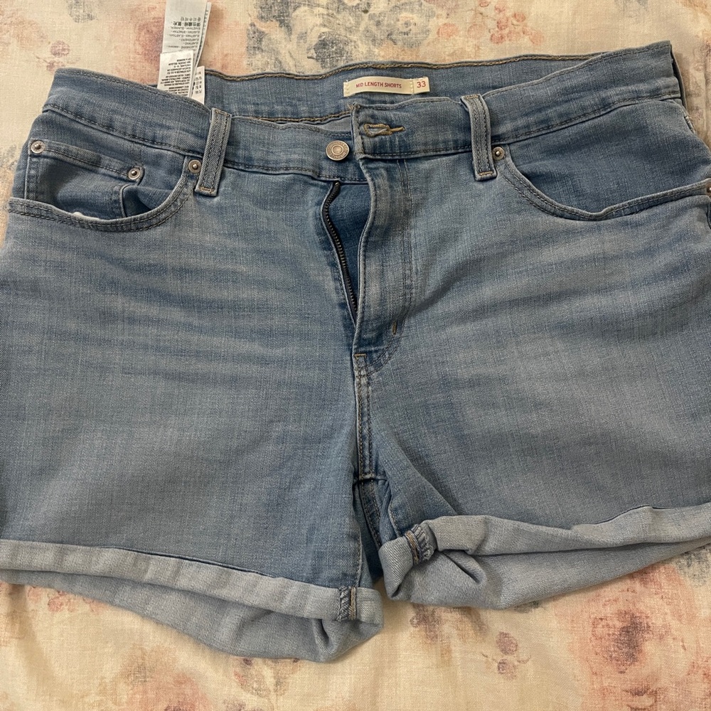 Levi's Light Blue Jean Shorts